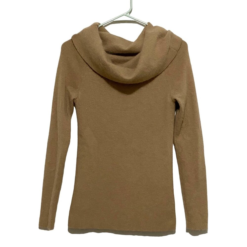 Alex Marie Womens Cowl Neck Pullover Sweater S Beige Rabbit Lagenlook Needs Work